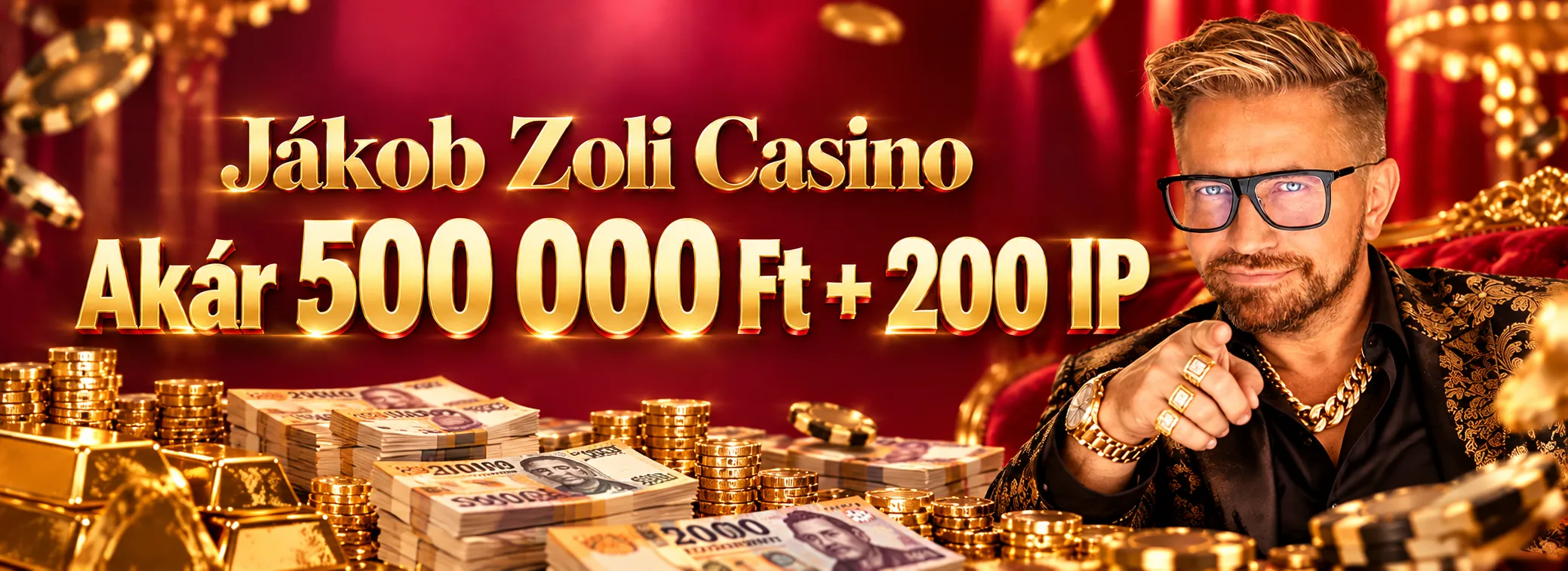 Jákob Zoli Casino — 100% üdvözlő bónusz és 200 ingyenes pörgetés — 500 000 Ft + 200 pörgetés